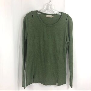 Nation LTD by Jen Menchaca Slit Shoulder Top S